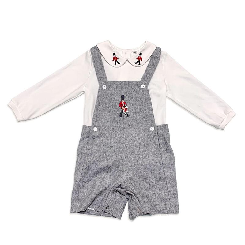シャドーテールの子供用セットアップ ニットトップス サロペット ベビー服 上下セット 2点セット 長袖 コットン100％ 幼児 かわいい カートーン柄 秋冬｜アングル3