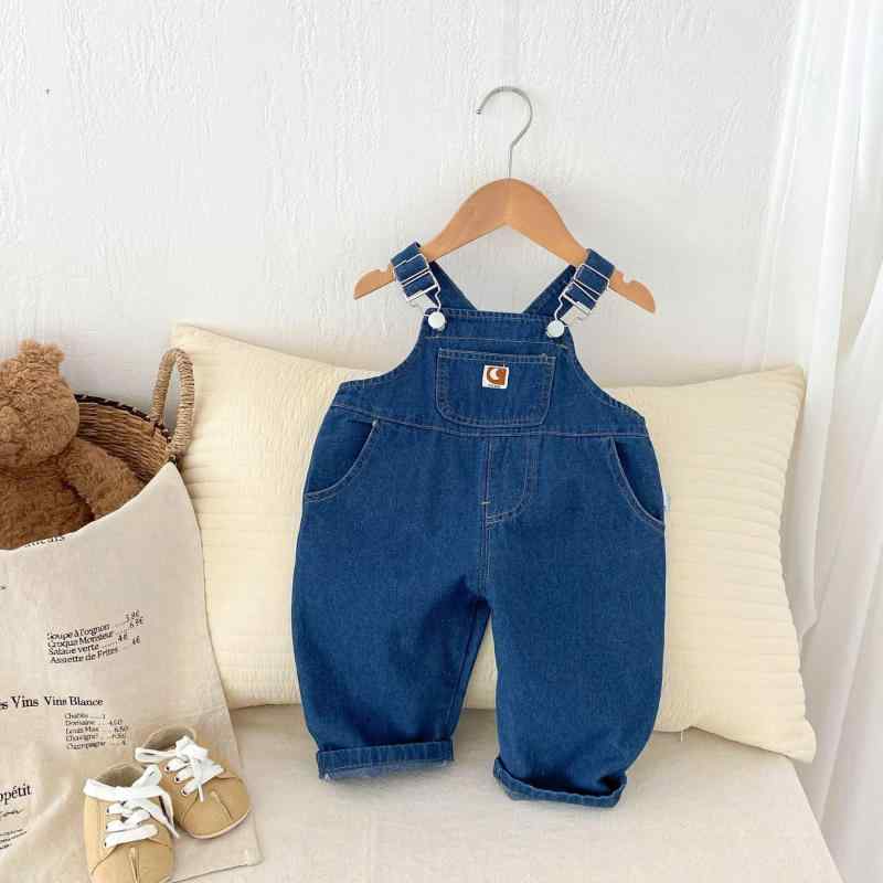 キッズ ベビー サロペットパンツ 男女兼用 ロングパンツ コットン 無地 春秋 冬 73...