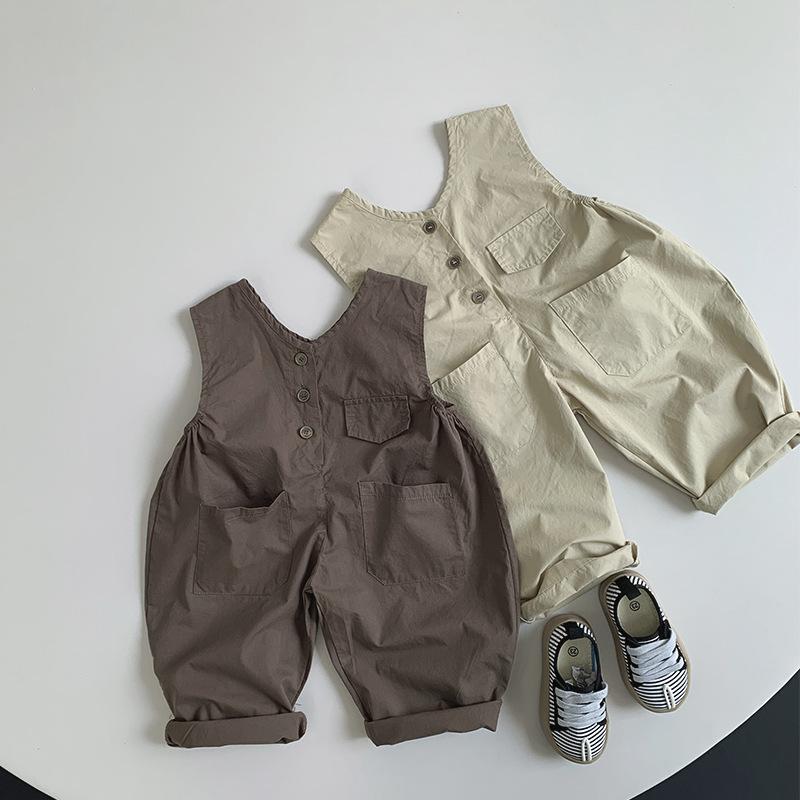 キッズ ベビー サロペット 薄手 男女兼用 韓国風 森ガール レトロ オールインワン 子供服 春夏 綿100％ 80cm 90cm 100cm 110cm 120cm 130cm