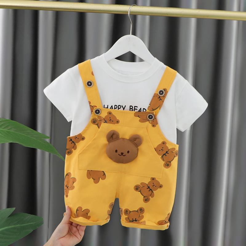 キッズ ベビー服 夏物 半袖 短パン 上下セット 薄手 コットン 幼児 男の子 ボーイ...