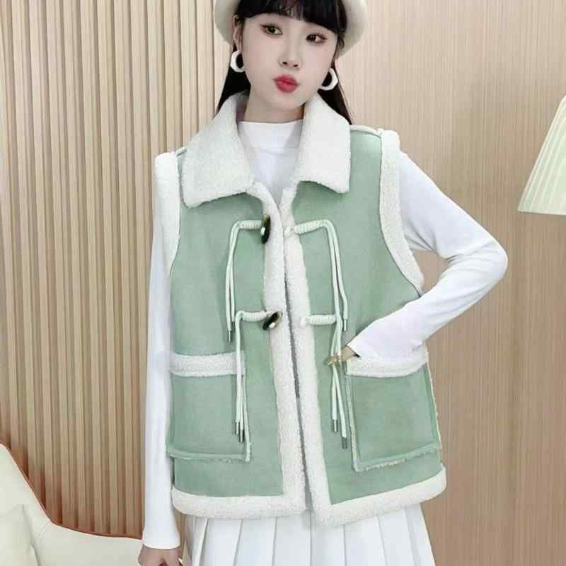 ベスト レディース ボアベスト アウター 秋冬 韓国 ファッション あったか ポロネック ピンク系 カーキ グリーン ブラック M L XL 2XL 3XL