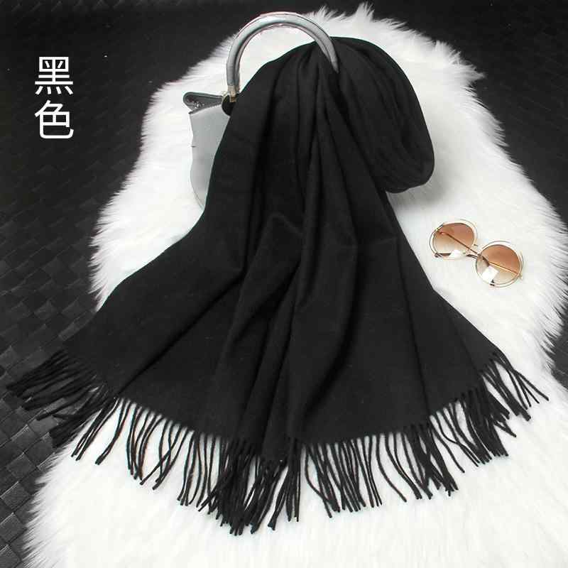 マフラー レディース 秋冬 厚手 ウール 100% 羊毛 ストール 無地 カシミヤタッチ ショール 韓国風 200 ..