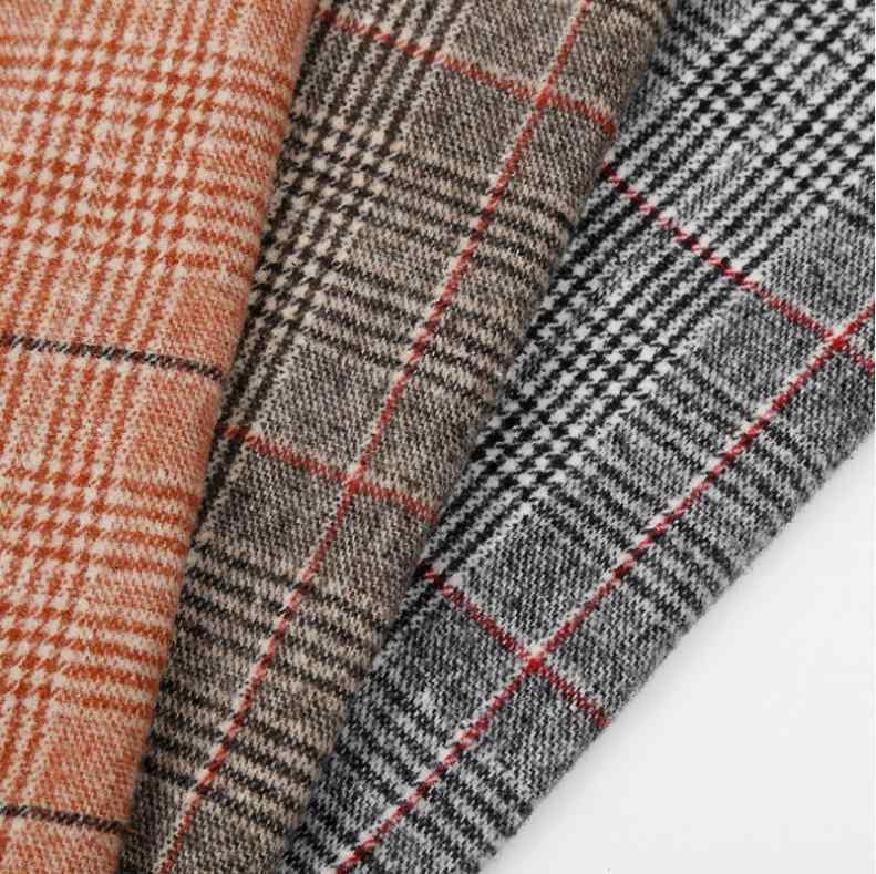 生地 秋冬 格子柄 レディース 子供服 コート ジャケット パンツ 布帛 全化繊 ブラック ホワイト系 レッド系