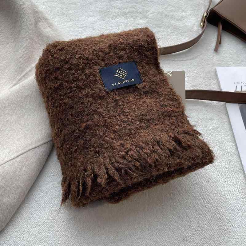 マフラー ショール レディース 秋冬 大判 厚手 メリノウール 保温 防寒 炭グレー ワインレッド モカグリーン キャメル 紺色 ライトグレー 星空ブルー クリームベージュ ローズピンク パープル 180cm×60cm