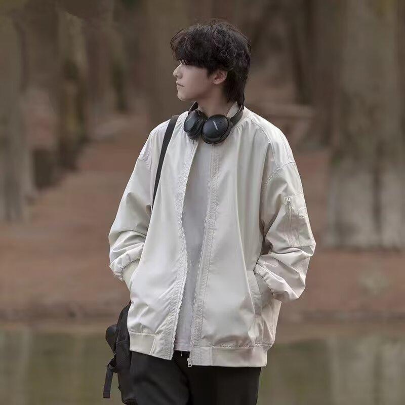 Other Jacket Jackets - ジャケット メンズ 男性用 ブルゾン フライトジャケット MA-1 ミリタリー ワーク アウター レトロ コーデュロイ ブラック 黒 アプリコット ベージュ