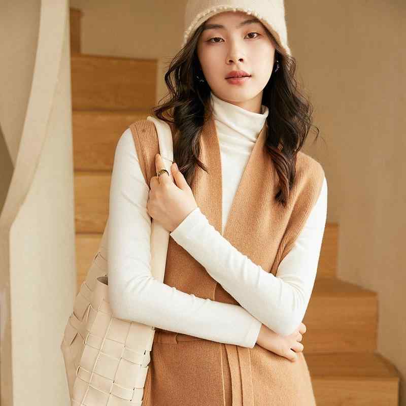 ニット レディース 秋冬 カシミヤ ベスト カーディガン Vネック トップス プルオーバー カシミヤ100 あったか 羽織り オフィス 通勤 きれいめ