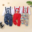 ベビー服 長袖 トップス パンツ サロペット 3点セット コットン 赤ちゃん 新生児 幼児 子供服 男の子 女の子 かわいい カジュアル 普段使い