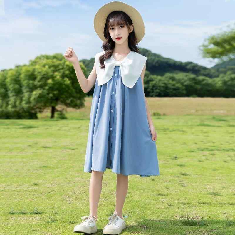 ワンピース キッズ 女の子 ノースリーブ 子供服 ロングワンピース チュニック Aライン プリンセススタイル 発表会 結婚式 パーティー かわいい 普段着 ポリエステル100% 120cm 130cm 140cm 150cm 160cm 170cm