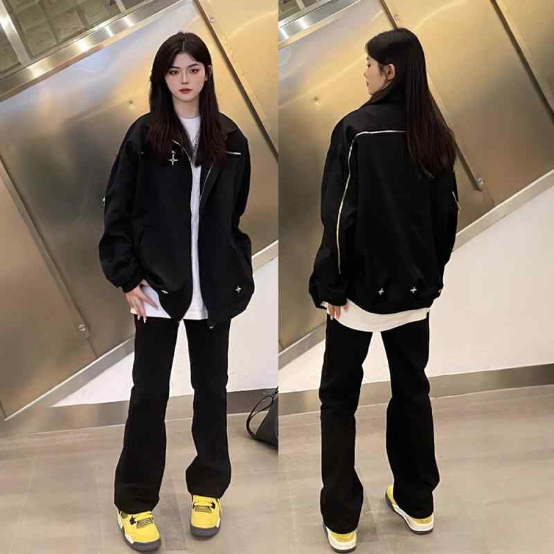 ジャケット メンズ アウター 春秋 パッド入り 肩 英国風 ブルゾン ジャンパー 野球 カジュアル 旅行 ブラック カーキ