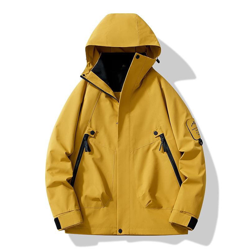 マウンテンパーカー メンズ 無地 フード付き ジャケット ブルゾン ジャンパー アウトドア 登山 春秋 薄..