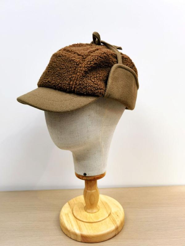 帽子 ベビー 男女兼用 韓国風 防寒 瓜皮帽 地主帽 ファッション小物 保温 防風 ブラック ベージュ系 56-58cm 秋冬