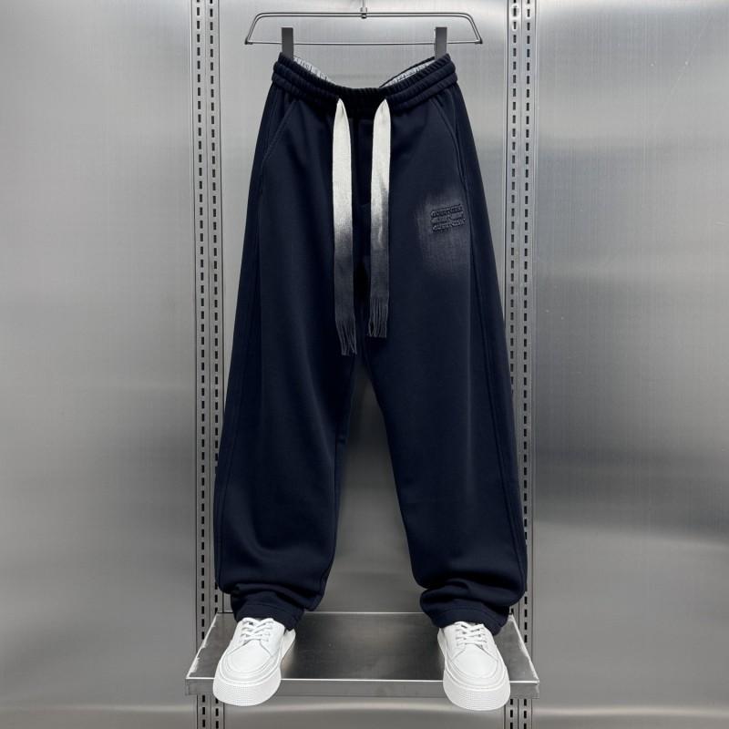 パンツ メンズ 男性用 運動 伸縮性 ストレートパンツ ゆったり 大きいサイズ ウエストゴム ズボン ポリエステル ブラック スポーティ カジュアル 春秋