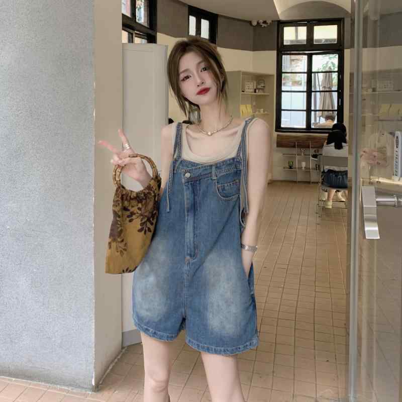 レディース デニム ショートパンツ 高腰 ビンテージ風 デニム 綿素材 微弾性 ゆったり ワイドレッグ 気質 通勤風 普段使い 夏 オールシーズン 軽量 伸縮性 基本款 免烫処理