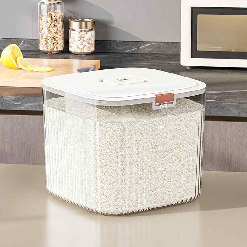 米びつ 10kg 20kg 30kg 防虫 密閉 虫除け 湿気対策 ストッカー 保存容器 食品 キッチン収納 透明 グレー