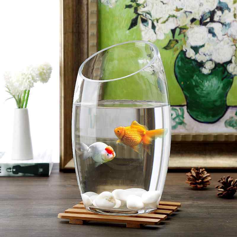 金魚鉢 ガラス製 丸型 熱帯魚 観賞魚 水槽 卓上 アクアリウム テラリウム