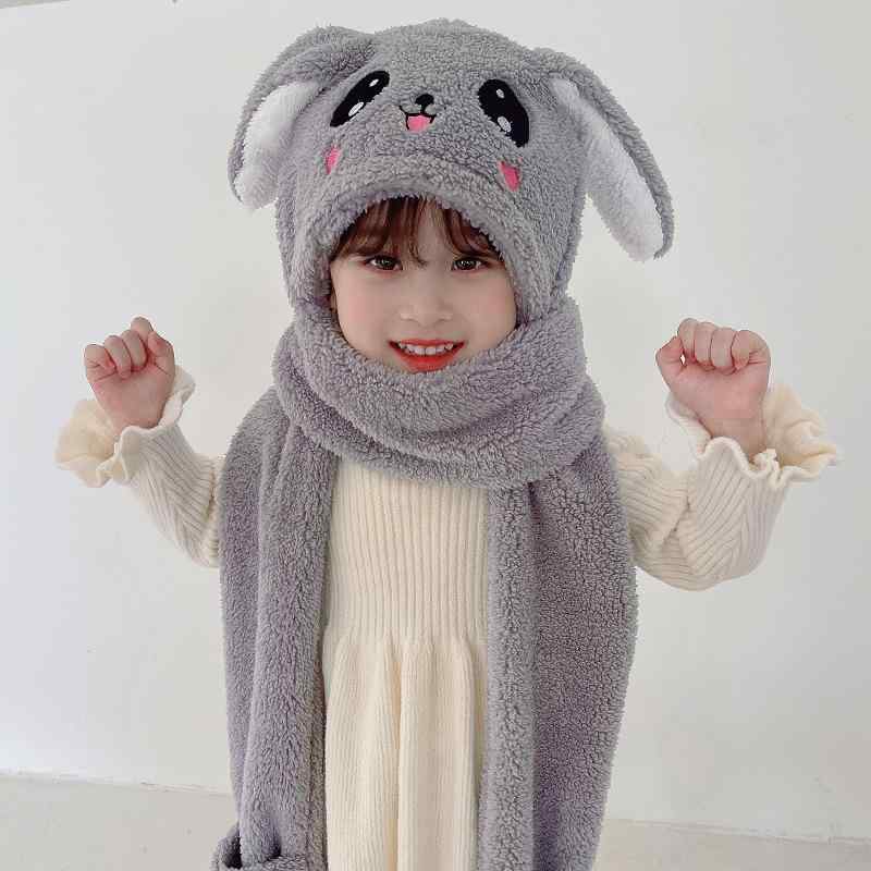 帽子 キッズ 女の子 秋冬 防寒 うさぎ耳付き かわいい ニット帽子 手袋 マフラー 3点セット 2歳 3歳 4歳 5歳 6歳 7歳 8歳 9歳 10歳以上