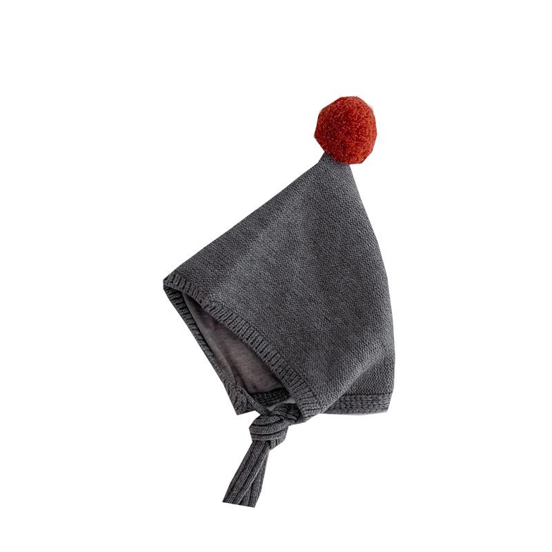 ニット帽 キッズ 秋冬 毛糸 ボンボン付き あご紐付き 耳当て付き 帽子 女の子 かわいい おしゃれ 防寒 保温 通気 ミルクティー ベージュ ブラウン グレー ブラック イエロー グリーン レッド ピンク