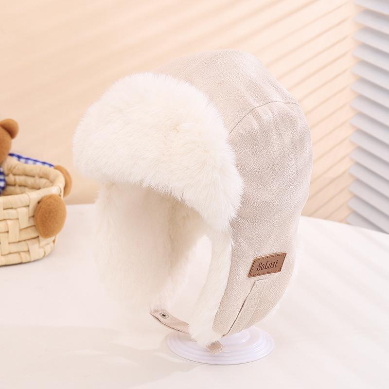 帽子 キッズ 子供用 秋冬 雷锋帽 フライトキャップ 耳当て付き 防寒 保温 防風 スキー スノーボード 4..