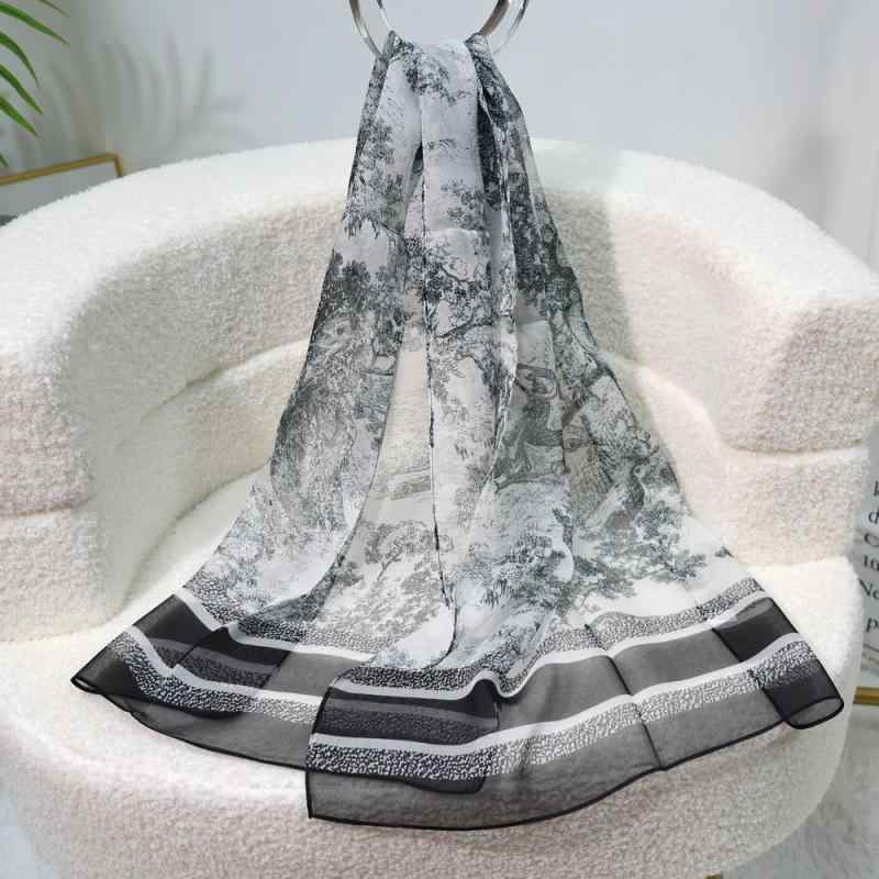 スカーフ レディース シルク 絹 ショール ストール 春夏 薄手 ロング 正方形 100% 桑蚕シルク プリント..