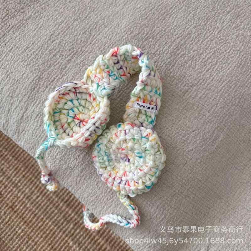 イヤーマフ キッズ 子供用 ニット 手編み風 秋冬 防寒 暖かい かわいい ベージュ ...