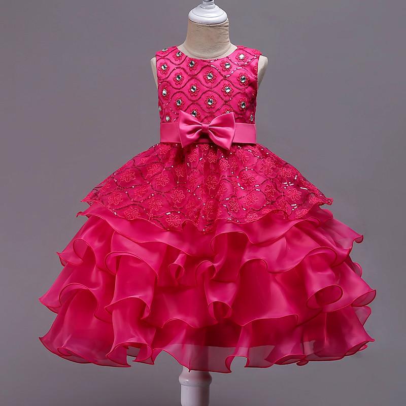 ワンピース キッズ 女の子 礼服 荷葉辺 蝶結び Aラインワンピース ポリエステル混紡 かわいい パーティー 発表会 結婚式 演奏会 フォーマル 110cm 120cm 130cm 140cm 150cm 160cm 170cm 白 ピンク 紫 紺色