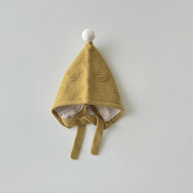 ニット帽 ベビー 赤ちゃん 冬用 防寒 かわいい 新生児 帽子 耳当て付き 保温 通気性 ベージュ イエロー カーキ ピンク