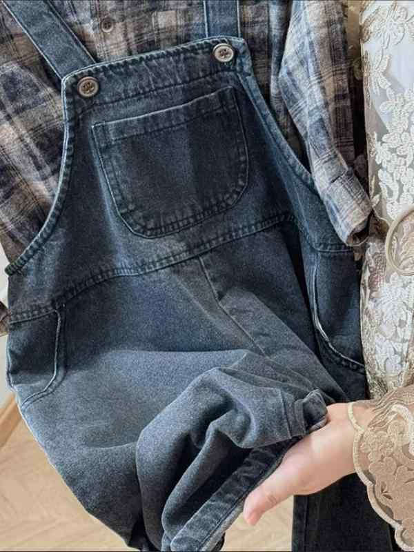 子供服 デニム オーバーオール 男女兼用 ベビー 幼児 ロングパンツ 春秋 カジュアル かわいい デニムグレー サロペット