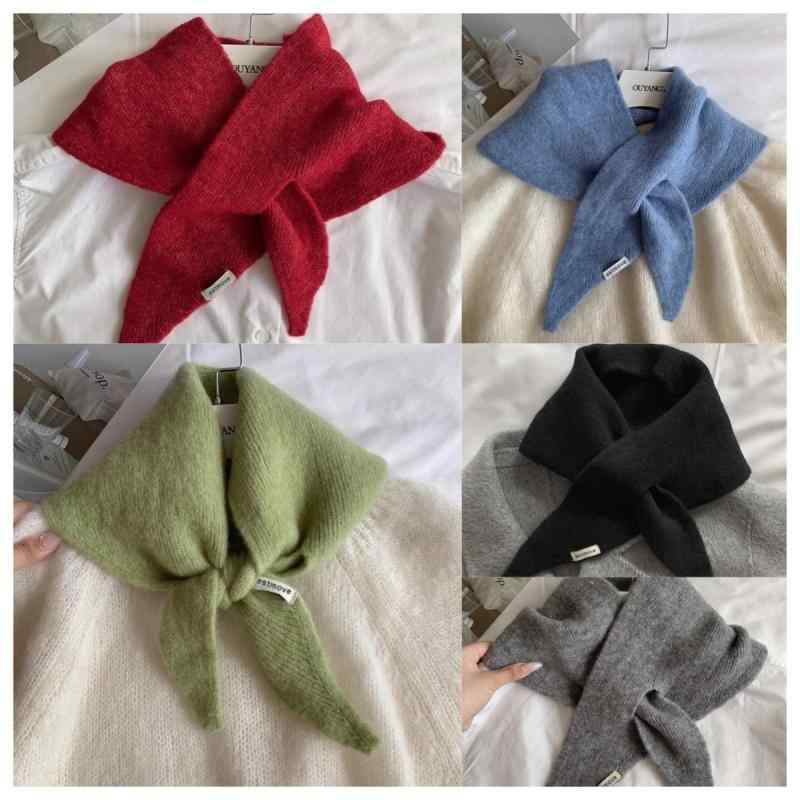 マフラー レディース 秋冬 ニット ストール ショール ケープ ひざ掛け 膝掛け 三角巾 無地 シンプル 保..