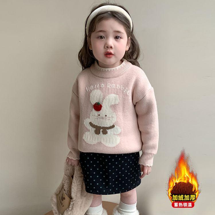 ・商品カテゴリ: 子供用セーター・対象: 女児・生地: ニット・スタイル: 韓国風・対象年齢: 3～8歳 (100～140cm)・シーズン: 秋・糸の太さ: 細い・厚さ: 厚手・袖丈: 長袖・留め具: プルオーバー・柄: 漫画・実物写真: ...