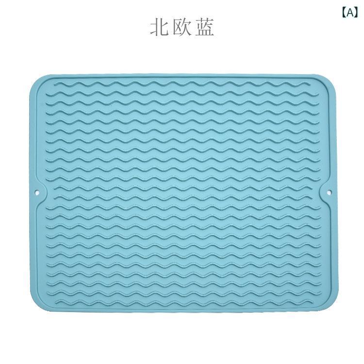 キッチン用品 シリコン製 鍋敷き 大判サイズ 耐熱 防水 厚手 コースター ランチョンマット 北欧カラー