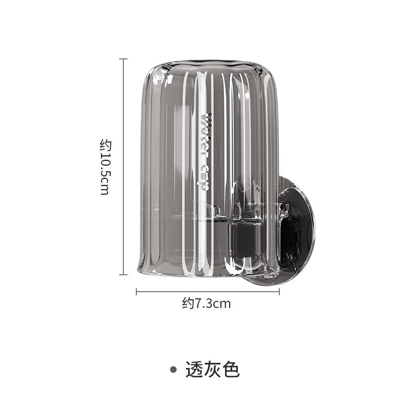 歯ブラシスタンド 壁掛け式 コップ付き 歯ブラシホルダー 洗面所 収納 歯磨き コッ...