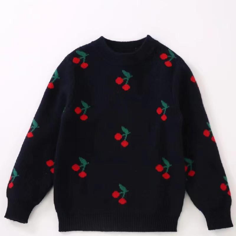 ニット・セーター ガールズ 子供用 カシミヤ混紡 プルオーバー 長袖 厚手 秋冬春 90cm 100cm 110cm 120cm 130cm 140cm 150cm 160cm ニット トップス カットソー