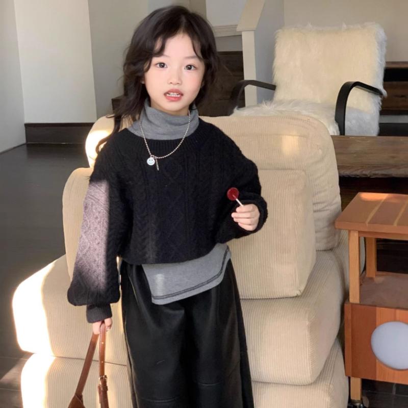 ・対象: 女の子・生地加工: 柔らか・スタイル: 韓国風・対象年齢: 中小キッズ(3~8歳、100~140cm)・シーズン: 冬、春、秋・糸の太さ: 極太・厚さ: 厚手・袖丈: 長袖・留め具: プルオーバー・柄: ストライプ、格子柄、無地、抽象柄・素材: ニット・要素: スポーツ、ストライプ、格子柄、田園、漫画、可愛い、ブリティッシュ、プリンセス、流行、キャンディ、欧米・生地名: ニット・メイン素材: 綿80%・安全レベル: B・ネックライン: ラウンドネック・フード: なし・カラー: ブラックセーター、グレーハイネック・対応身長: 90cm、100cm、110cm、120cm、130cm、140cm、150cm・前立て: プルオーバー・製品カテゴリ: 子供用セーター