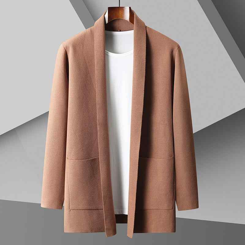 Other - カーディガン メンズ 男性用 ニットカーディガン 春秋 大きいサイズ ゆったりサイズ 紳士服 長袖 無地 リラックス カジュアル 普段使い