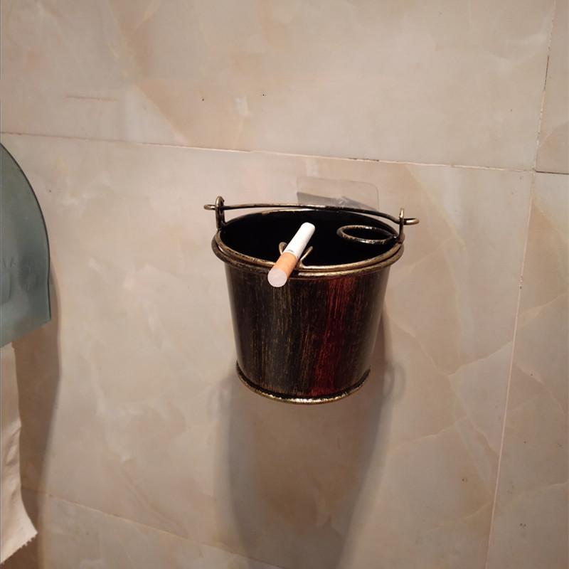 灰皿 壁掛け 屋外用 工事現場 公共喫煙所 ステンレス製 大容量 煙草 吸い殻入れ ブラック ブロンズ