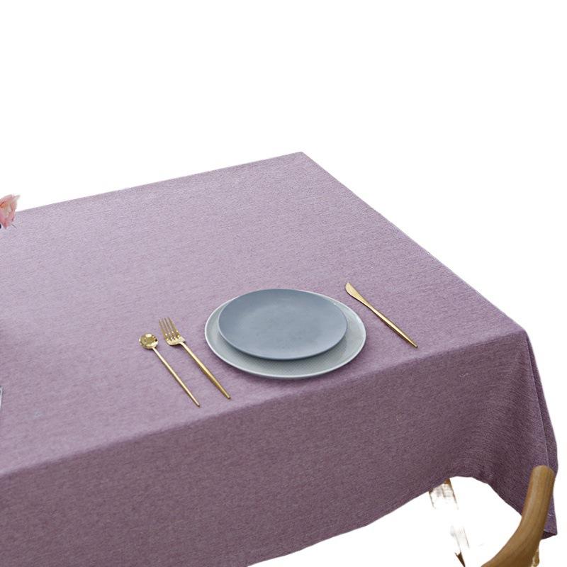 テーブルクロス 長方形 北欧風 おしゃれ テーブルマット 防水 防油 汚れ防止 綿麻混紡 高級感 無地 天 ..