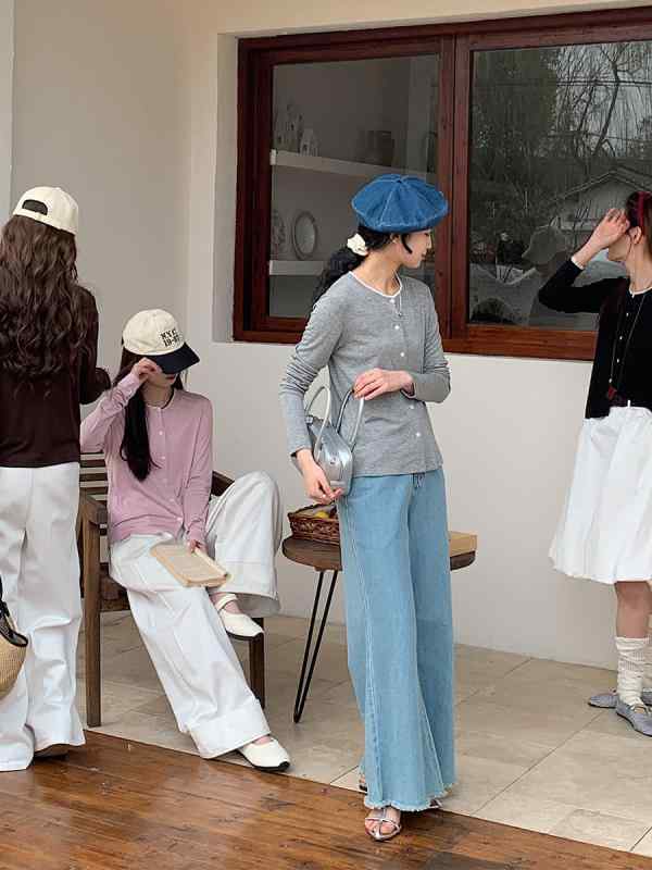 カーディガン レディース 春夏 ニット 天シル 再生繊維 長袖 薄手 無地 ラウンドネック ショート丈 羽織り カジュアル オフィスカジュアル ピンク系