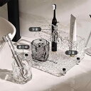 歯ブラシスタンド & カップ セット うさぎ アクリル製 洗面所 収納 2個用 3個用