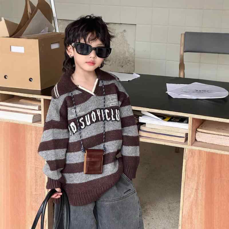 ニット キッズ ボーイズ 長袖 トップス 秋冬 男の子 子供服 セーター 普段着 通園 通学 90 100 110 120 130 140 150cm