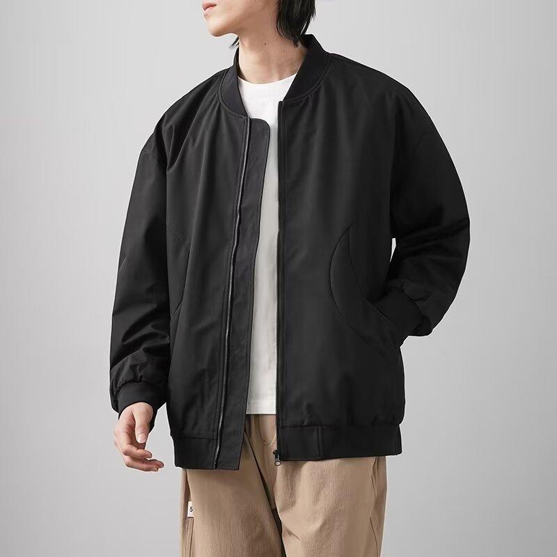 Other - ジャケット メンズ 男性用 ブルゾン スタンドカラー コーデュロイ 普段使い レトロ ブラック 黒 グリーン 緑 アイボリー M L XL XXL XXXLサイズ