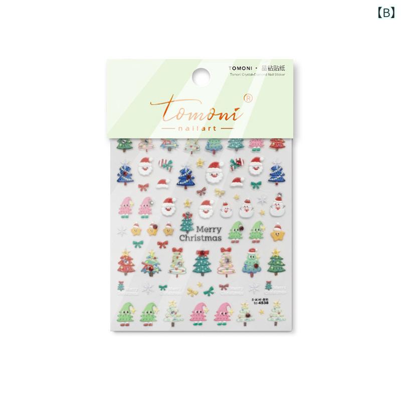 ネイルステッカー 超薄無痕 クリスマス 蝶々 結び 四芒星 カラフル レディース メンズ キッズ 子供 男..