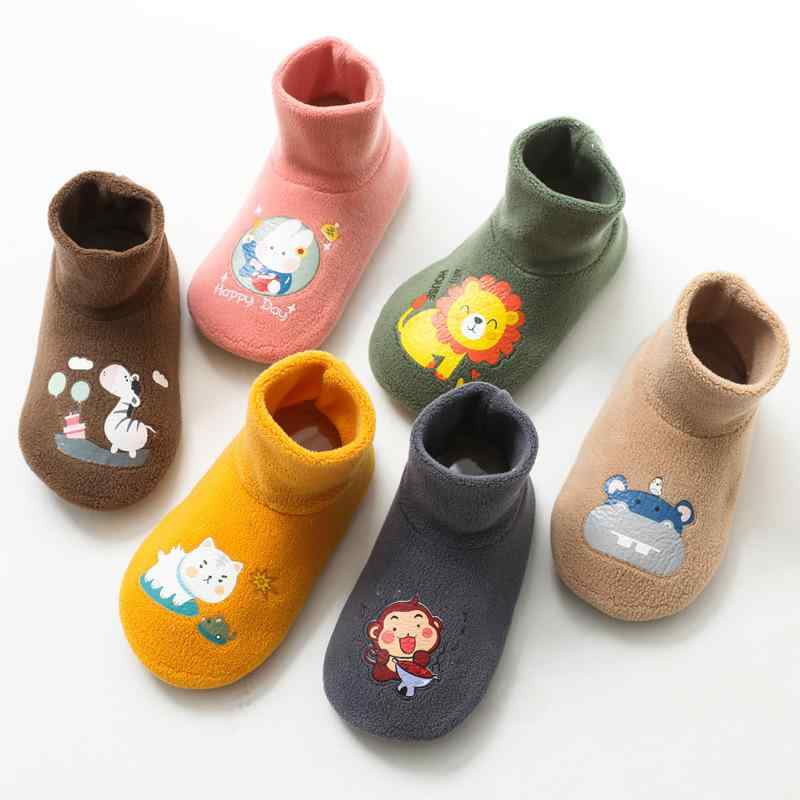 靴下 キッズ ベビー 厚手 滑り止め付き 床 ソックス 秋冬 中筒 幼児 子供 赤ちゃん...