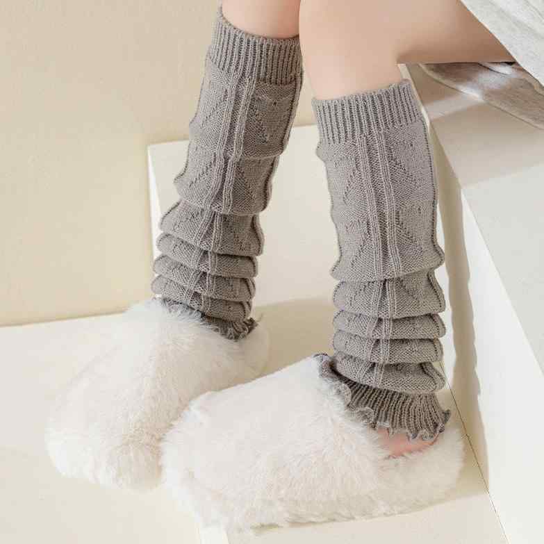 靴下 レディース ソックス レッグウォーマー 冷え対策 精梳綿 女児 靴下 長い カートゥーン かわいい 白色 黄色 ピンク系 黒色 青色 中灰