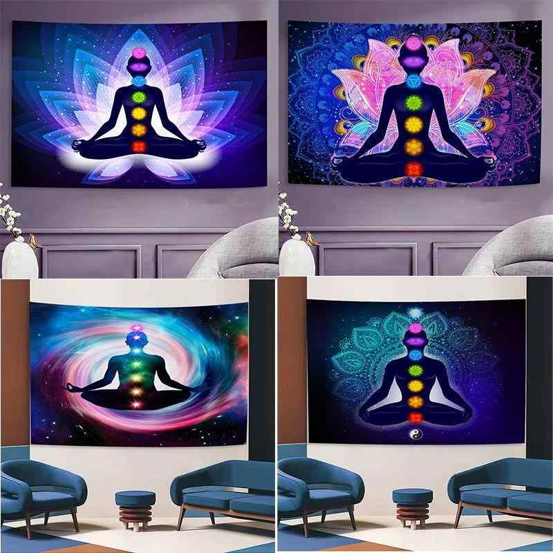 タペストリー ヨガ 背景布 民族風 ポリエステル 壁掛け 部屋 飾り付け 多機能 おしゃれ 長方形 模様替え 個性 ウォールデコレーション 手洗い 北欧風 リビング 寝室 書斎