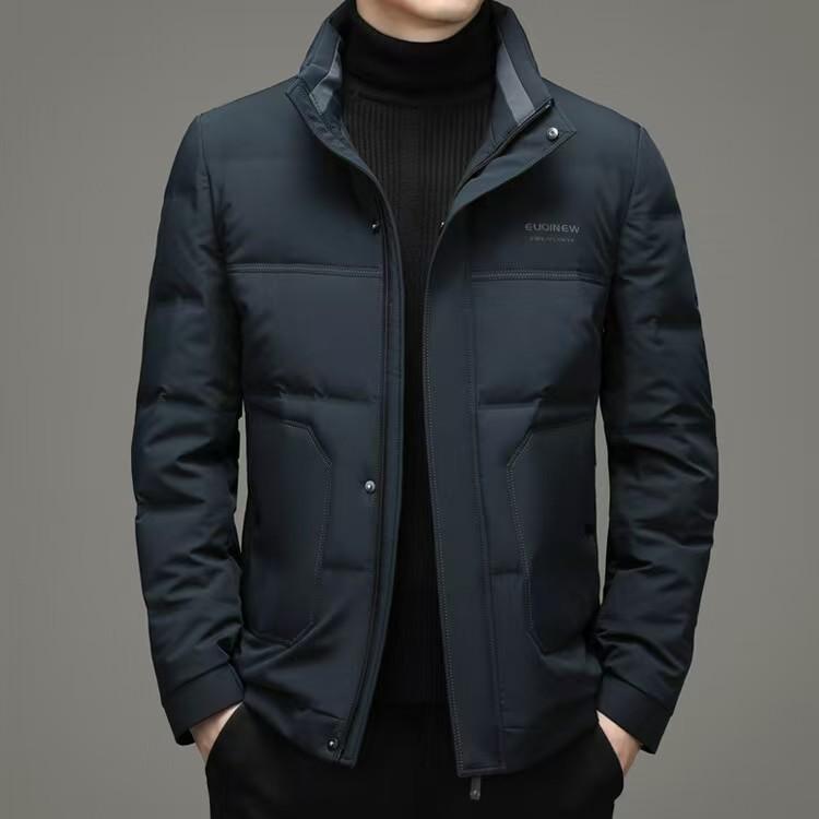 ダウンジャケット メンズ 男性用 立襟 90%ホワイトダックダウン ビジネス カジュアル 防風 保温 アウター