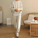 スウェット メンズ 男性用 セットアップ 上下セット 長袖 薄手 花灰色 蛍光グリーン オレンジレッド ホワイト 秋 部屋着 ルームウェア