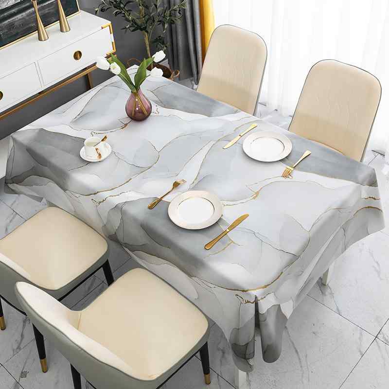 テーブルクロス 防水 防油 長方形 食卓カバー PVC製 幾何学模様 140X140cm 140X180cm 140X200cm 140X22..