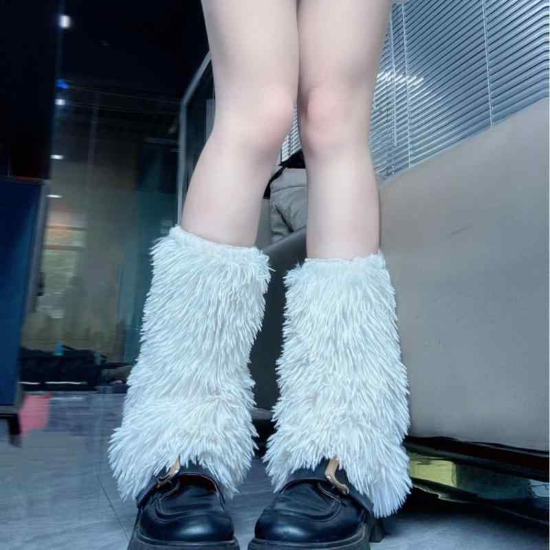 靴下 レディース ソックス レッグウォーマー 防風 防寒 暖かい 高筒 ふわふわ モコモコ 秋冬 かわいい おしゃれ 冷え対策