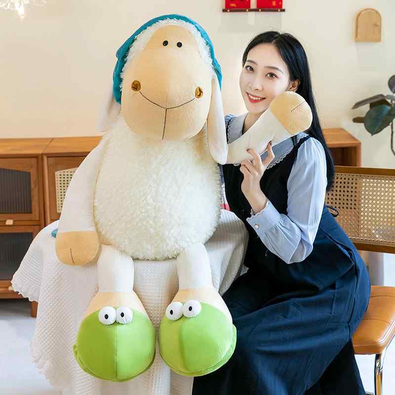 ぬいぐるみ レディース かわいい 帽子付き 羊 抱き枕 ショートプラッシュ PP綿 柔らかい 子供 誕生日 ..