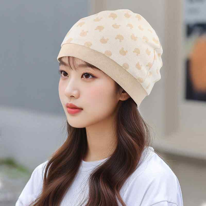 帽子 レディース 産後 リハビリ コットン キャップ 秋冬 春秋 授乳 保温 ブラウン ベージュ グリーン